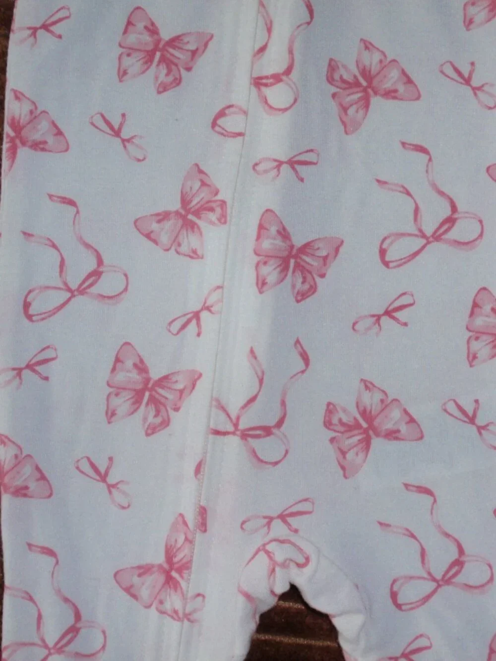 Tres Beau et Belle Baby Girl Footie One-Piece Pajamas Pink Bows Sz 0-3m Newborn